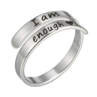 Retro Stainless Steel English Double Ring