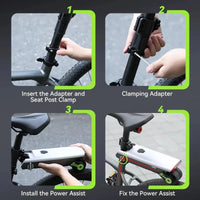 P.Wheel 200W Portable Bike Power Assist E-Bike Conversion Kit – 2kg Lightweight Seatpost Motor, 50km Range, Smart App Control & 30-Sec Install