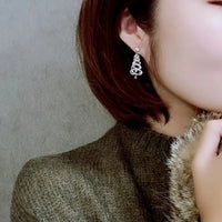 Christmas Tree Rhinestone Earrings