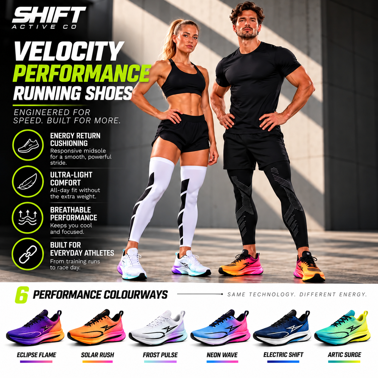 Shift Velocity Performance Running Shoes