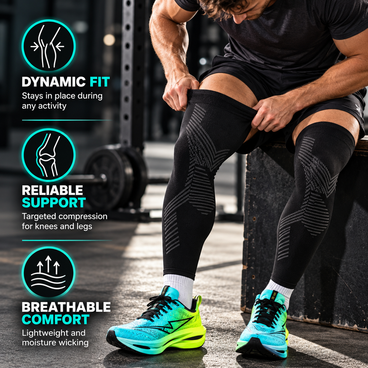 Shift Compression Sleeves for Knees & Legs